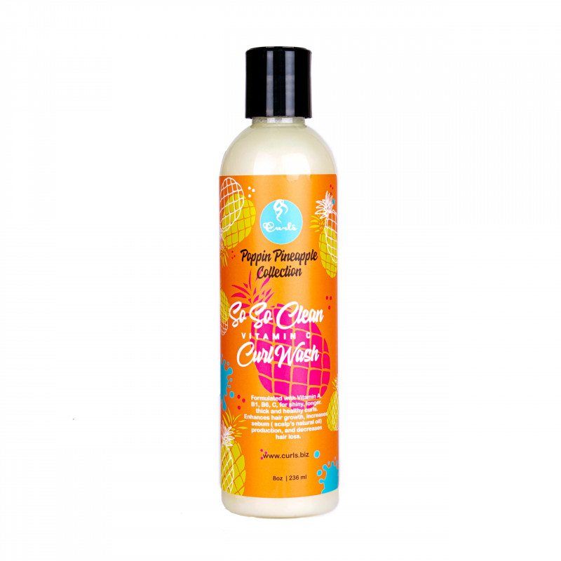 Curls So So Clean Curl Wash 236ml. 8oz. Poppin Pineapple Collection