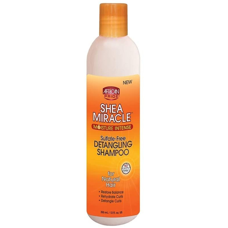 Shea Miracle Detangling Shampoo Sulfate Free 355ml 12oz. Moisture Intense African Pride