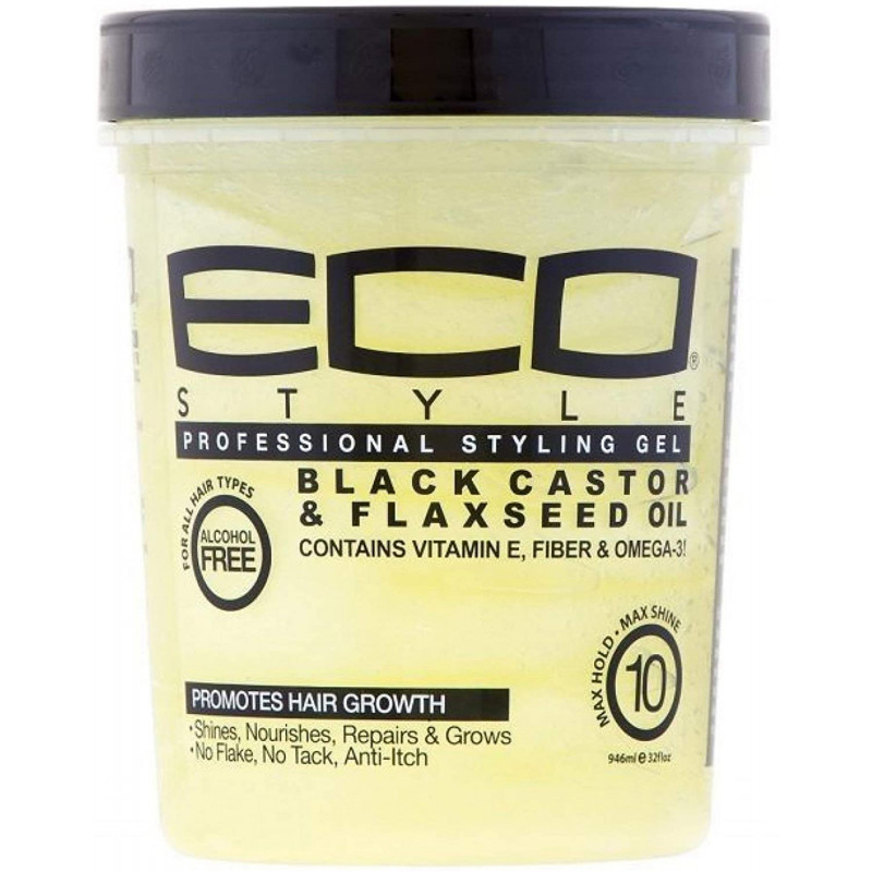 ECO STYLER BLACKCASTOR  - FLAXSEED OIL 946ml. 32oz. MAx. Hold 10 Alcohol Free
