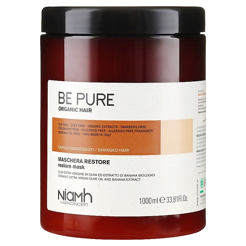 BE PURE RESTORE - MASK DAMAGED HAIR 1000ML. NIAMH HAIRCONCEPT