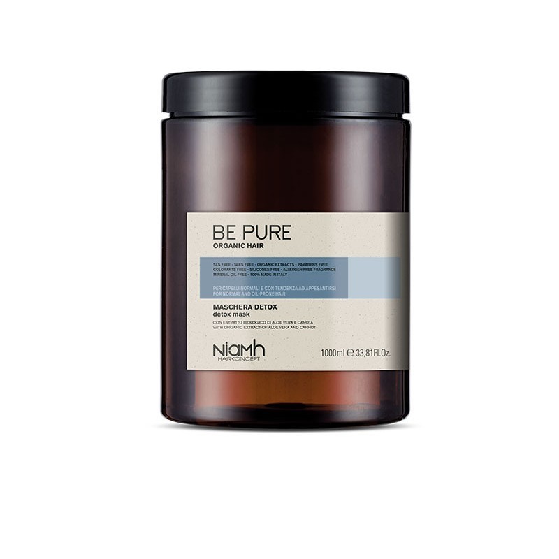BE PURE DETOX - MASK NORMAL - OILY PRONE HAIR 1000ML. NIAMH HAIRCONCEPT