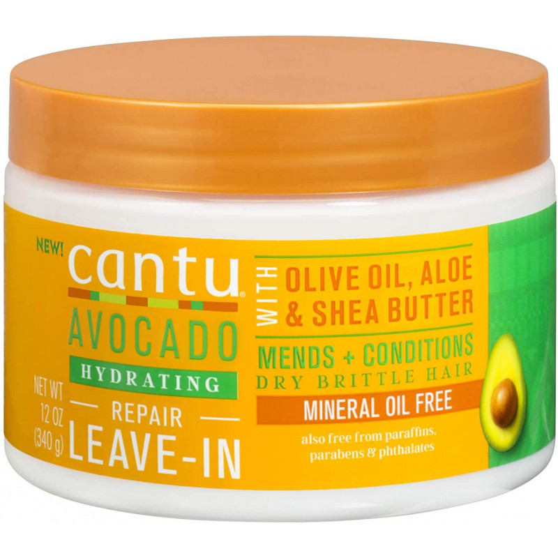 CANTU AVOCADO LEAVE-IN CONDITIONING CREAM HYDRATING REPAIR  SULFATE FREE340 gr. 12oz.