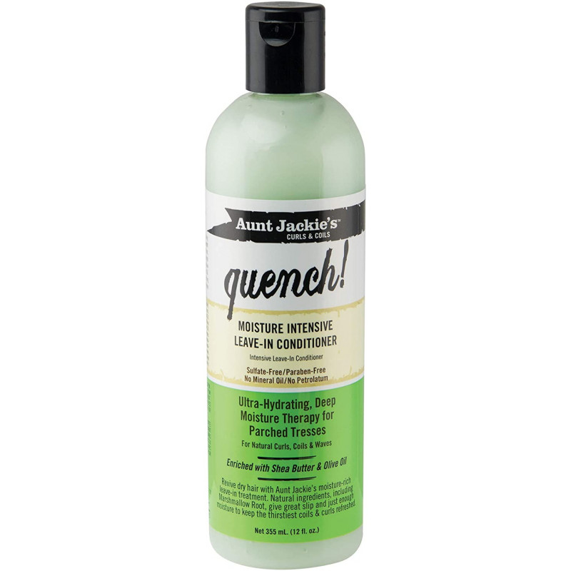AUNT JACKIE'S QUENCH LEAVE-IN CONDITIONER 355ml. 12oz. Curls Coils Moisture Intensive