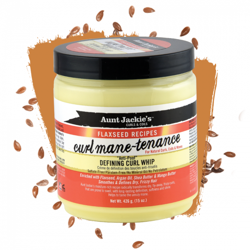 AUNT JACKIE'S CURL MANE-TENANCE 426gr. 15oz. FLAXSEED RECIPES Defining Curl Whip