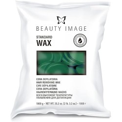 Beauty Image Standard Wax Verde Cera Depilatoria discos 1 kgs.