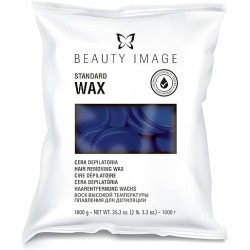 Beauty Image Standard Wax Bleu Cera Depilatoria discos 1 kgs.