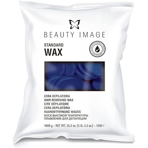 Beauty Image Standard Wax Bleu Cera Depilatoria discos 1 kgs.
