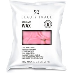 Beauty Image Standard Wax Rose Cera Depilatoria discos 1 kgs.