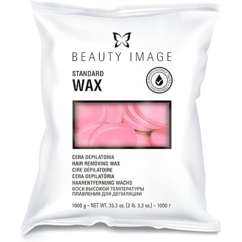 Beauty Image Standard Wax Rose Cera Depilatoria discos 1 kgs.