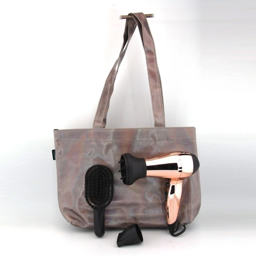 LIM HAIR SECADOR DE VIAJE WR 3.0 ROSE-GOLD 1200W PACK Secador - cepillo de cabello mini para viaje o gimnasio con bolsa