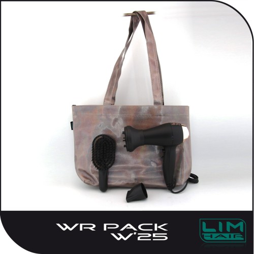 LIM SÈCHE-CHEVEUX DE VOYAGE WR 3.0 NOIR-OR 1200W PACK Mini sèche-brosse cheveux pour voyage ou salle de sport avec sac