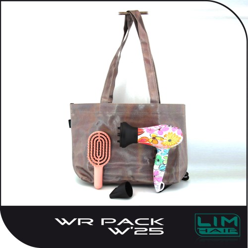 LIM HAIR SECADOR DE VIAJE WR 3.0 FLORES 1200W PACK Secador - Cepillo de cabello mini para viaje o gimnasio con bolsa