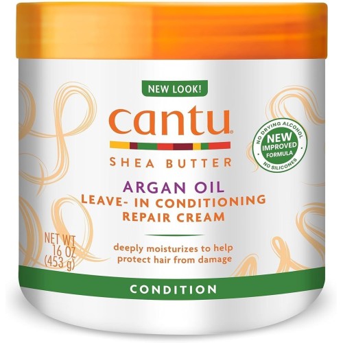 CANTU SHEA BUTTER LEAVE-IN CONDITIONING REPAIR CREAM ARGAN OIL453gr. 16oz.