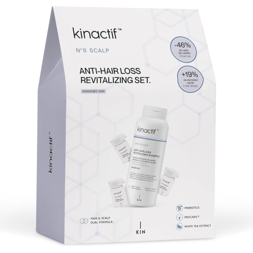 KIN COSMETICS KINACTIF Nº 8 SCALP ANTI-HAIR LOSS REVITALIZING SET.