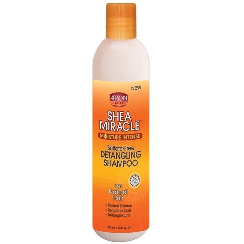 African Pride-Shea Miracle Detangling Shampoo Sulfate Free 355ml 12oz. Moisture Intense