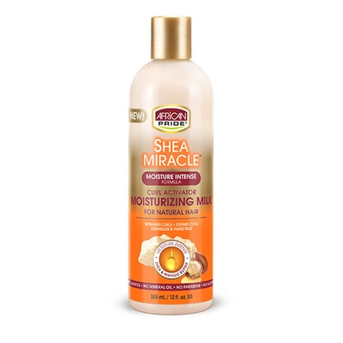 African Pride Shea Miracle Moisturizing Milk Curl Activator 355ml 12oz. Moisture Intense