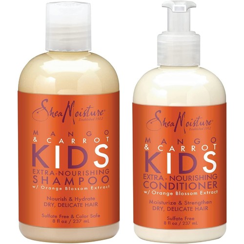 SHEA MOISTURE MANGO CARROT KIDS SHAMPOO and CONDITIONER
