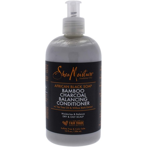 SHEA MOISTURE AFRICAN BLACK SOAP BAMBOO CHARCOAL BALANCING CONDITIONER 384ML