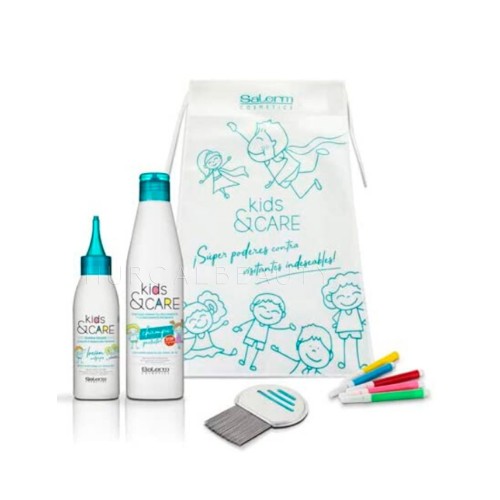 SALERM KIDS&CARE KIT TREATMENT LOTION THAT ERADICATES HEAD LICE AND HELPS DETACH NITS