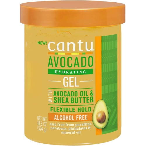 CANTU AVOCADO GEL DEFINIDOR HYDRATING STYLING  FLEXIBLE HOLD SHEA BUTTER 524gr. 18.5oz.