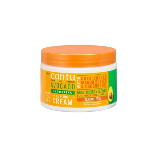 CANTU AVOCADO CURLING CREAM HYDRATING SHEA BUTTER SULFATE FREE 340r. 12oz.