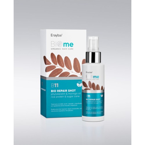 ERAYBA BIOME B11 BIO REPAIR SHOT 100ml. phytokeratin moringa oil rice protein sugar cane