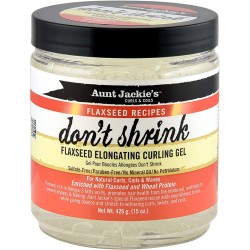 AUNT JACKIE'S DON´T SHRINK 425gr. 15oz. FLAXSEED RECIPES Elongating Curling Gel