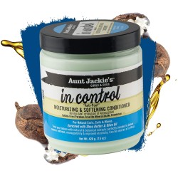 AUNT JACKIE'S IN CONTROL 426gr. 15oz. Curls Coils Anti Poof Moisturizing Softening Conditioner