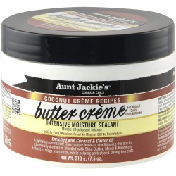 AUNT JACKIE's BUTTER CREME 213gr. 7.5oz. Curls Coils Intensive Moisture Sealant Coconut Creme Recipes