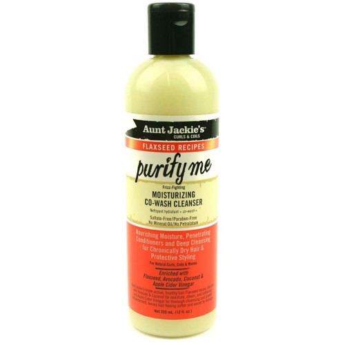 AUNT JACKIE'S PURIFY ME MOISTURIZING CO-WASH CLEANSER 355ml. 12oz. FLAXSEED RECIPES