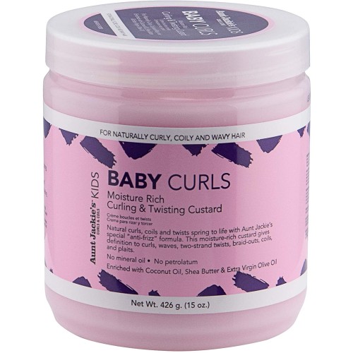 AUNT JACKIE'S BABY GIRLS CURLS 426gr. 15oz. Moisture Rich Curling & Twisting Custard
